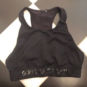 Good American black sports bra